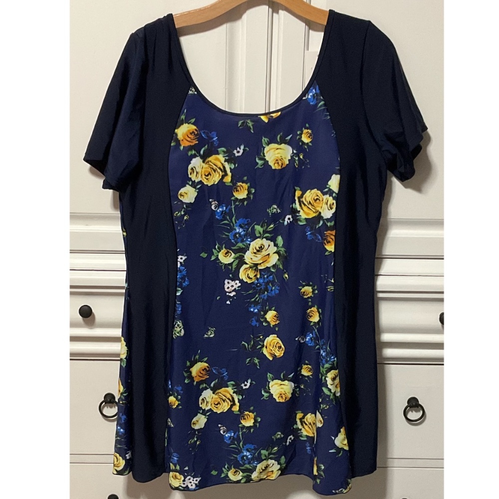 Swim dress 4X woman’s One Piece Shaping with Boyleg Short Sleeve NWT Ecupper
